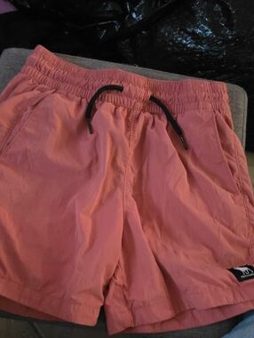abercrombie kids coral drawstring shorts